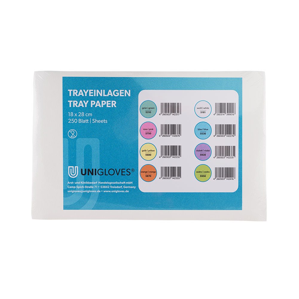 Norm Tray-Einlagen weiss 18x28cm 250St