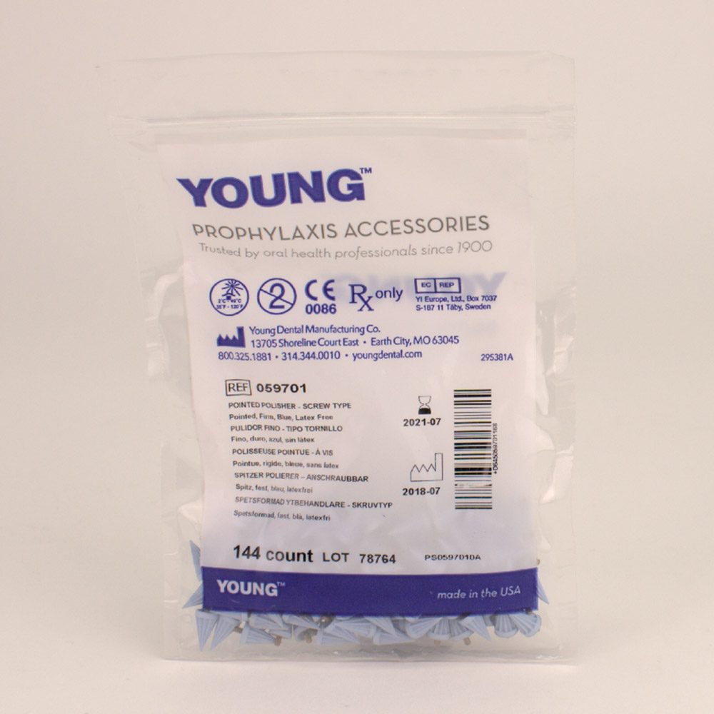 Young Polierspitze Web LF blau 144St