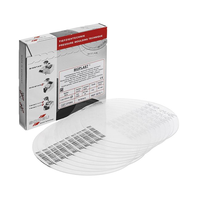 Bioplast Tiefziehfolie 125 x 125 mm 3,00 mm klar, 10 Stück