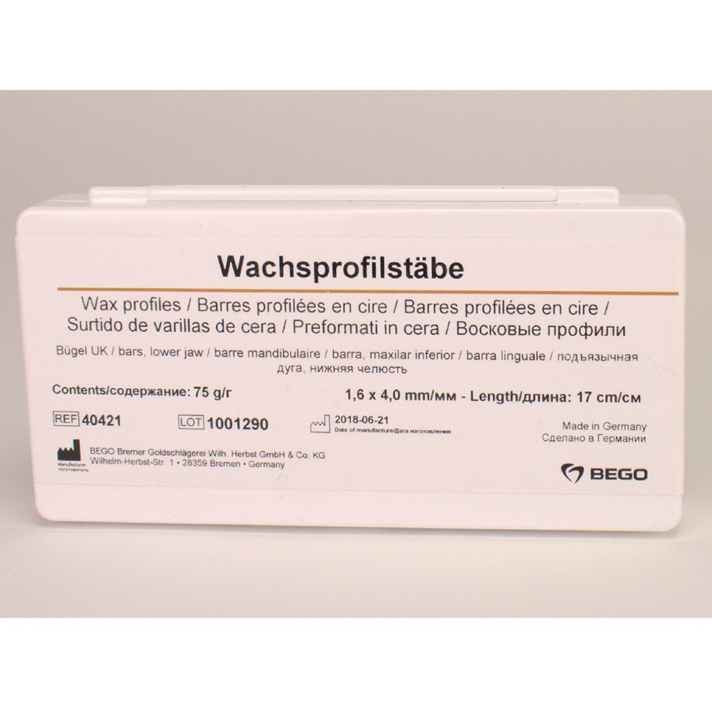 Wachsprofilstäbe 1,6x4,0mm 75g