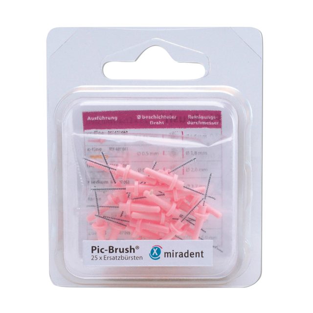 Pic Brush Ersatzbürsten pink, 25 Stück