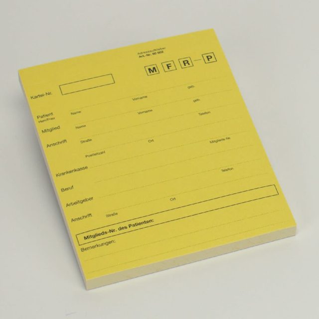 Anschriftblatt A5 gelb 50St