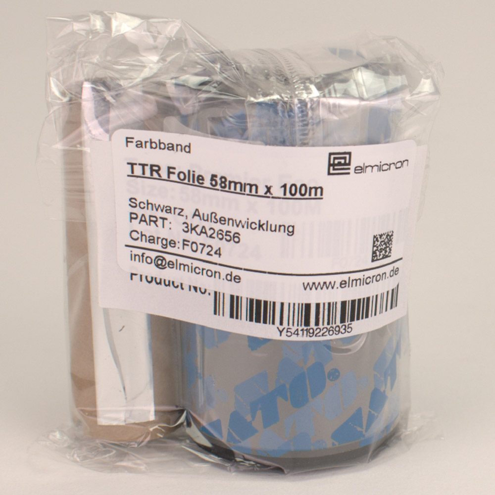 Thermotransferfolie 58mmx100m Rolle  St