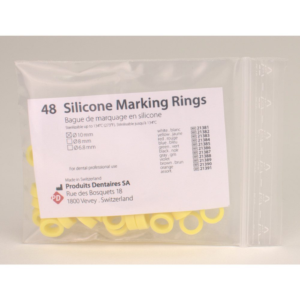Silikon Ringe 10mm gelb 48St