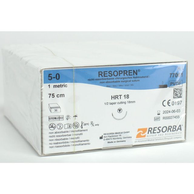 Resopren Monofil blau 5/0 HRT18 3Dtz