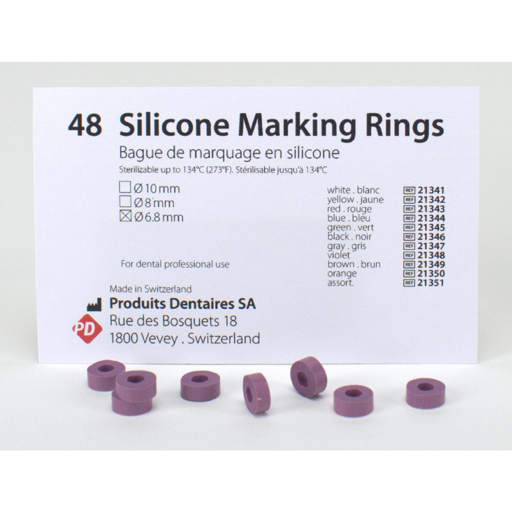 Silikon Ringe 6,8mm violett 48St