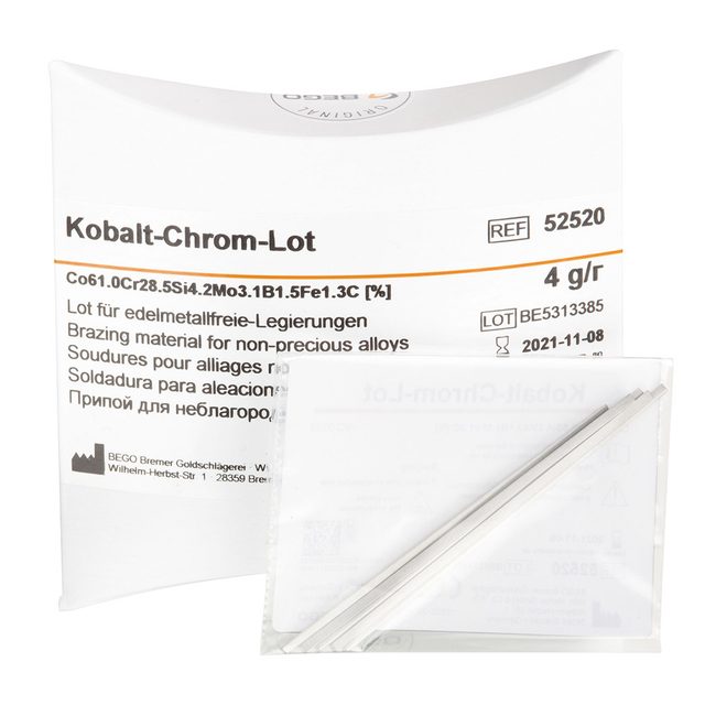 Kobalt-Chrom-Lötstäbe, 5 Stück