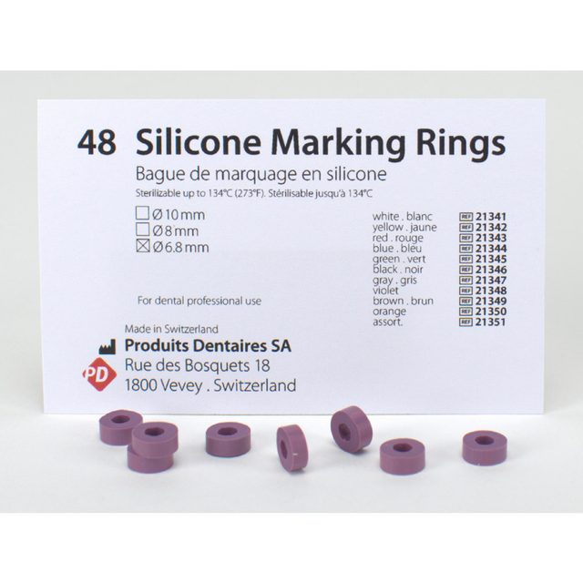 Silikon Ringe 6,8mm violett 48St