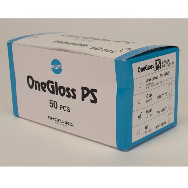 OneGloss PS Plastikschaft Midispitze, 50 Stück