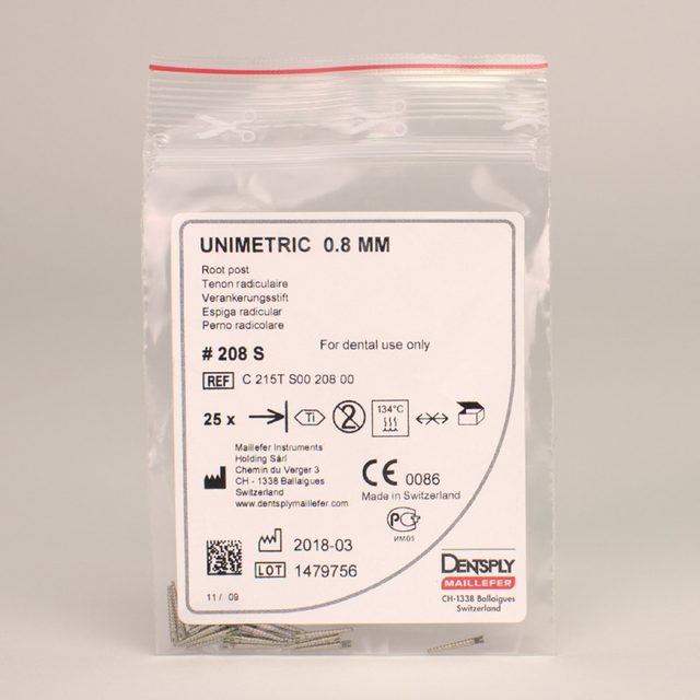 Unimetric Stifte 215T 208S, 25 Stück