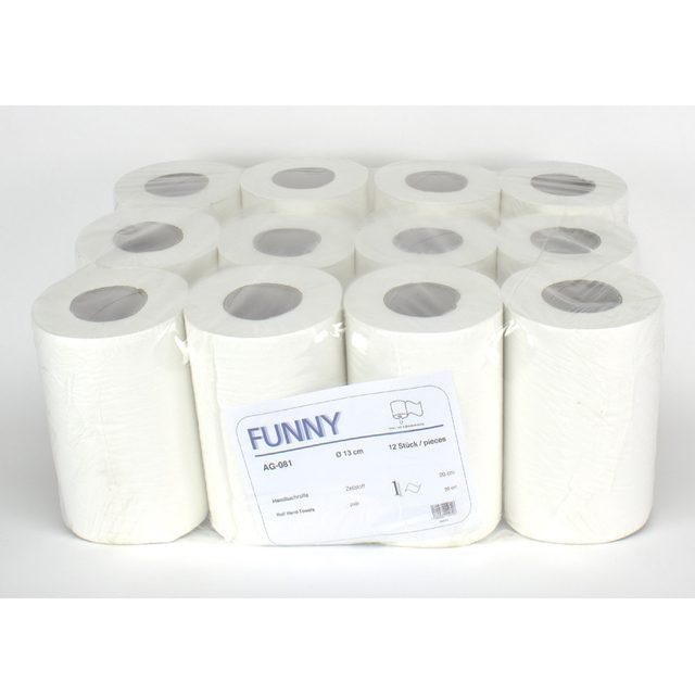 Putztuchrolle mini 1lg weiss   12Rollen