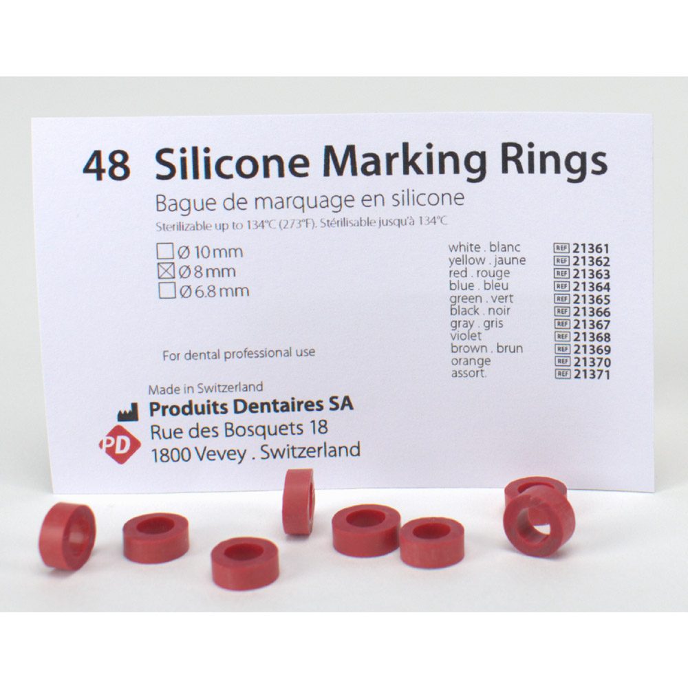 Silikon Ringe 8,0mm rot  48St