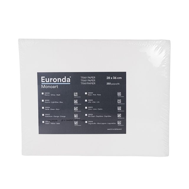 Monoart Traypapier 28x36cm weiss 250St